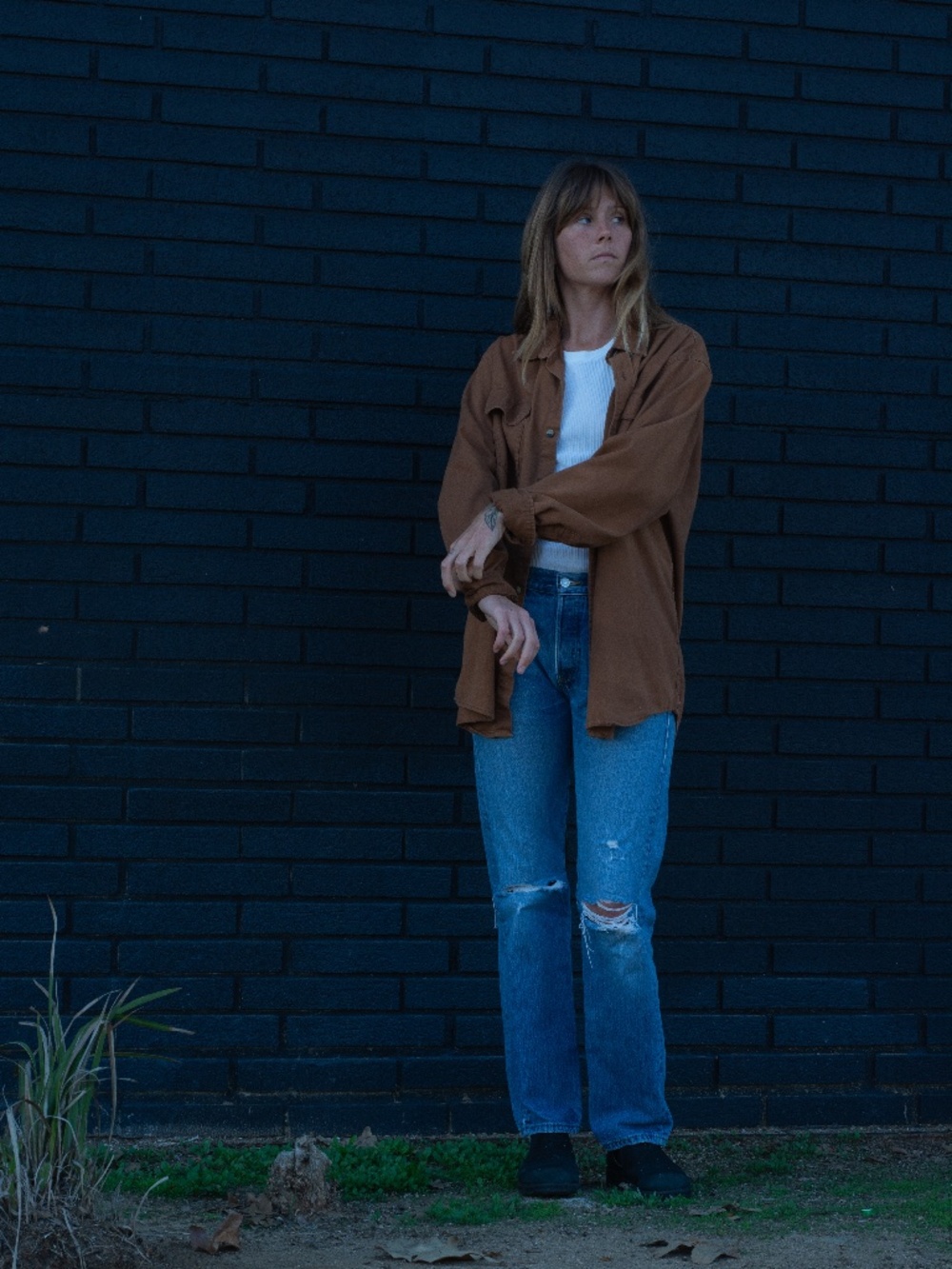 Brown Camel Wrangler Button Up